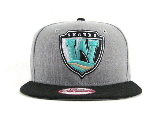 Worcester SHarks New Era 9Fifty Snapback Hat (AIR JORDAN RETRO 10 LIBERTY GRAY UNDERBRIM)