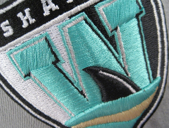 Worcester SHarks New Era 9Fifty Snapback Hat (AIR JORDAN RETRO 10 LIBERTY GRAY UNDERBRIM)
