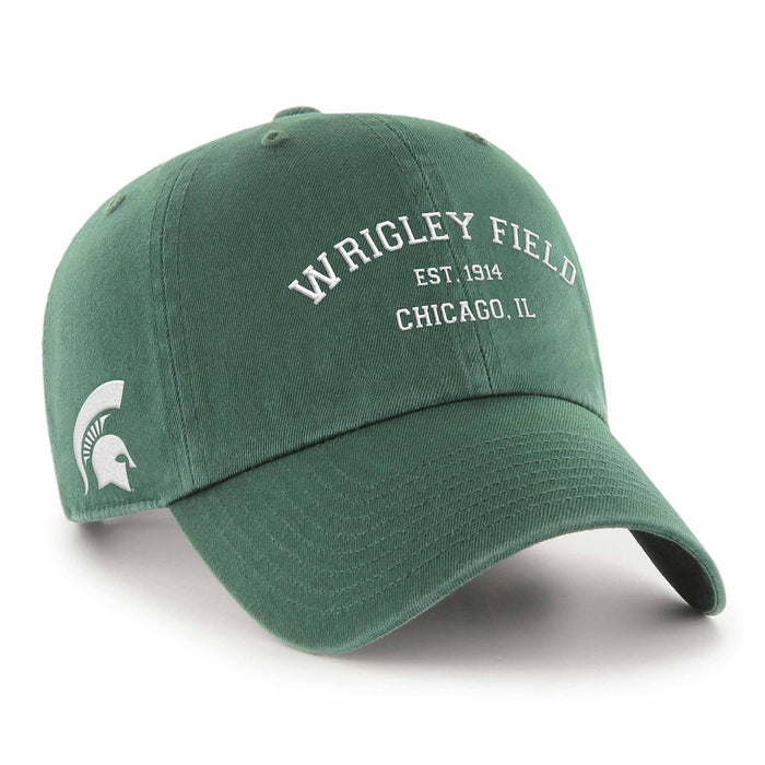 Wrigley Field Michigan State 47 Brand Clean Up Adjustable Cap