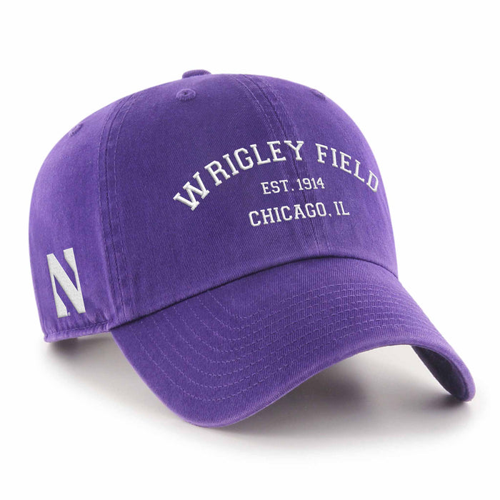 Wrigley Field Northwestern 47 Brand Clean Up Adjustable Cap