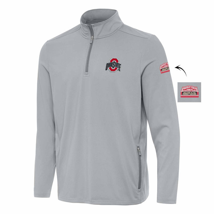 Wrigley Field Ohio State University Antigua Quarter Zip Pullover Shirt