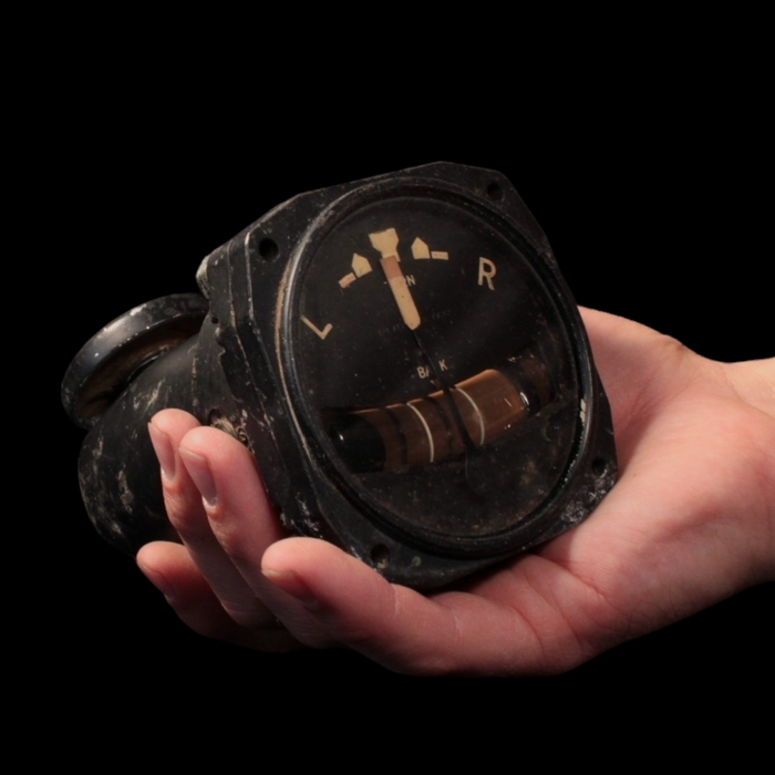 WWII Aircraft Instrument, Turn and Bank Indicator, Pioneer 88–I–3280 - 1940s - World War II