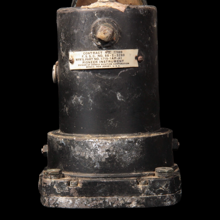 WWII Aircraft Instrument, Turn and Bank Indicator, Pioneer 88–I–3280 - 1940s - World War II