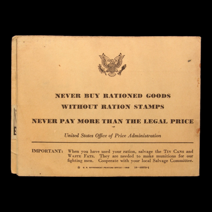 WWII US War Ration Books Three and Four - 1940s - World War II